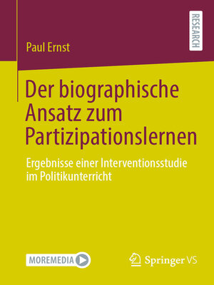 cover image of Der biographische Ansatz zum Partizipationslernen